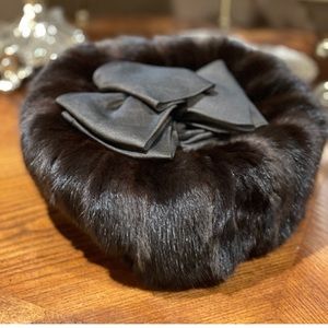 Mink fur hat
